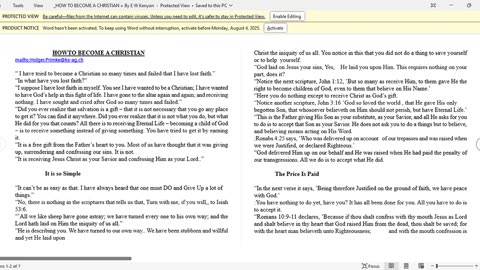 How To Become A Christian.... EW Kenyon