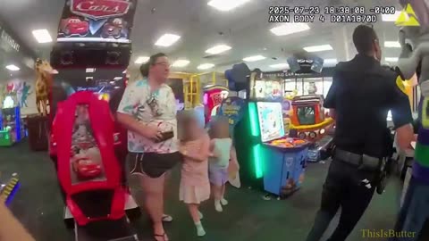 Video shows moment Chuck E. Cheese mascot gets arrested, escorted out of building in front of kids