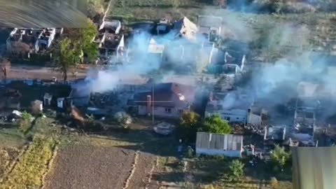Russians Set Fire to Own Village