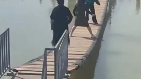 😂🌉 Watch What Happens When They Shake the Bridge! Instant Regret | FunFM
