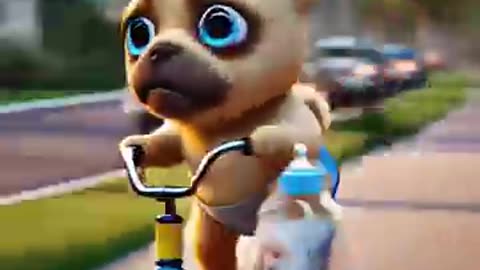 Adorable Puppy Goes Grocery Shopping & Feeds Baby Brother – Cutest Animation Ever! 🍼❤️