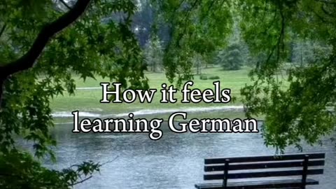 How it feels learning German