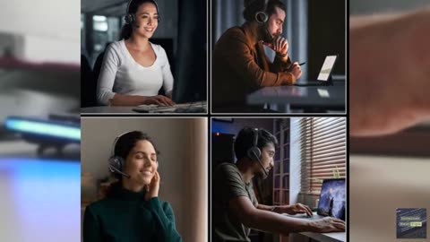 Wireless Headset with Mic for Work, Bluetooth Headset with Microphone (Noise Can