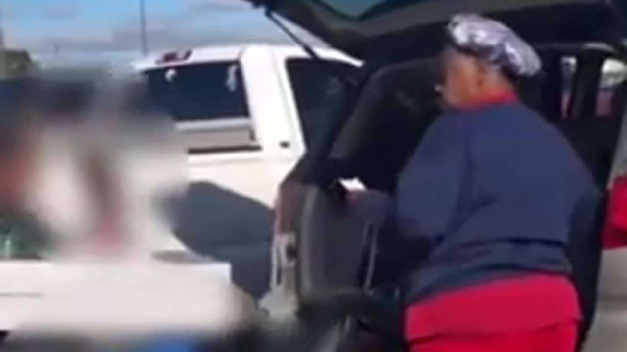 Niggly grandma uses her grandnigs to steal