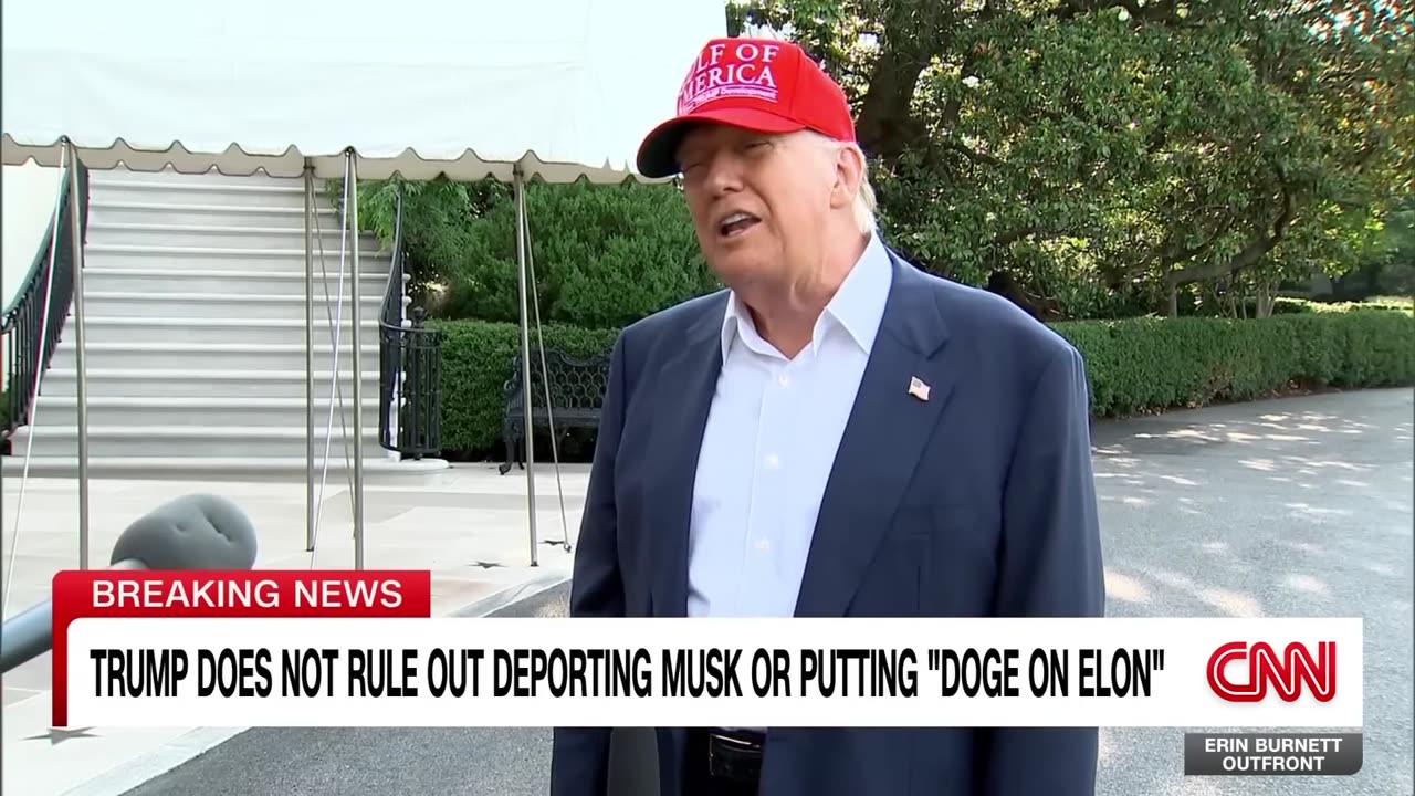 Trump not ruling out deporting Musk after his comments on megabill