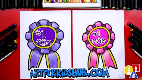 How To Draw A Mother's Day Ribbon