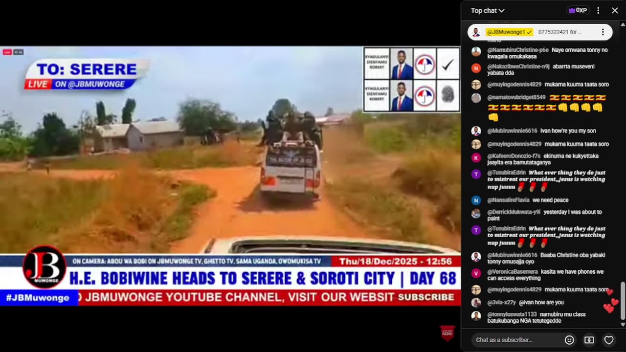 H.E. Bobi Wine Heads to Serere & Soroti City