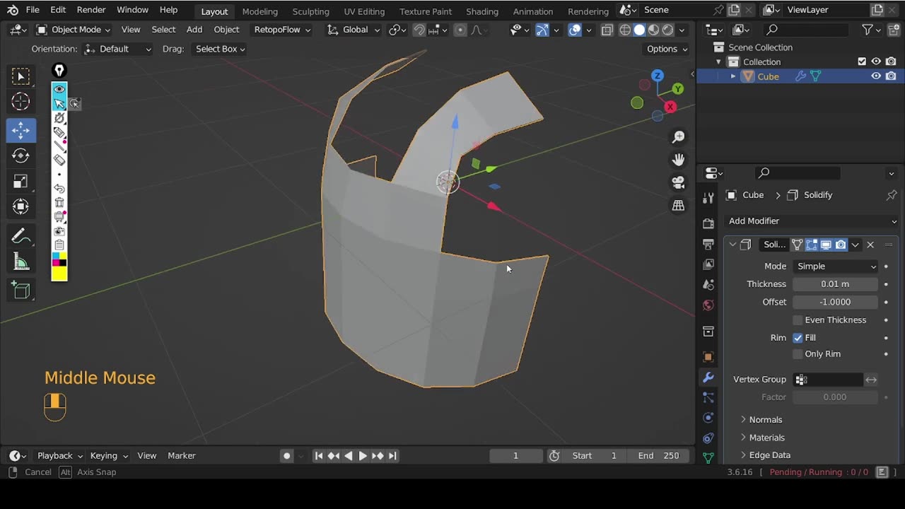 Modificador Solidify