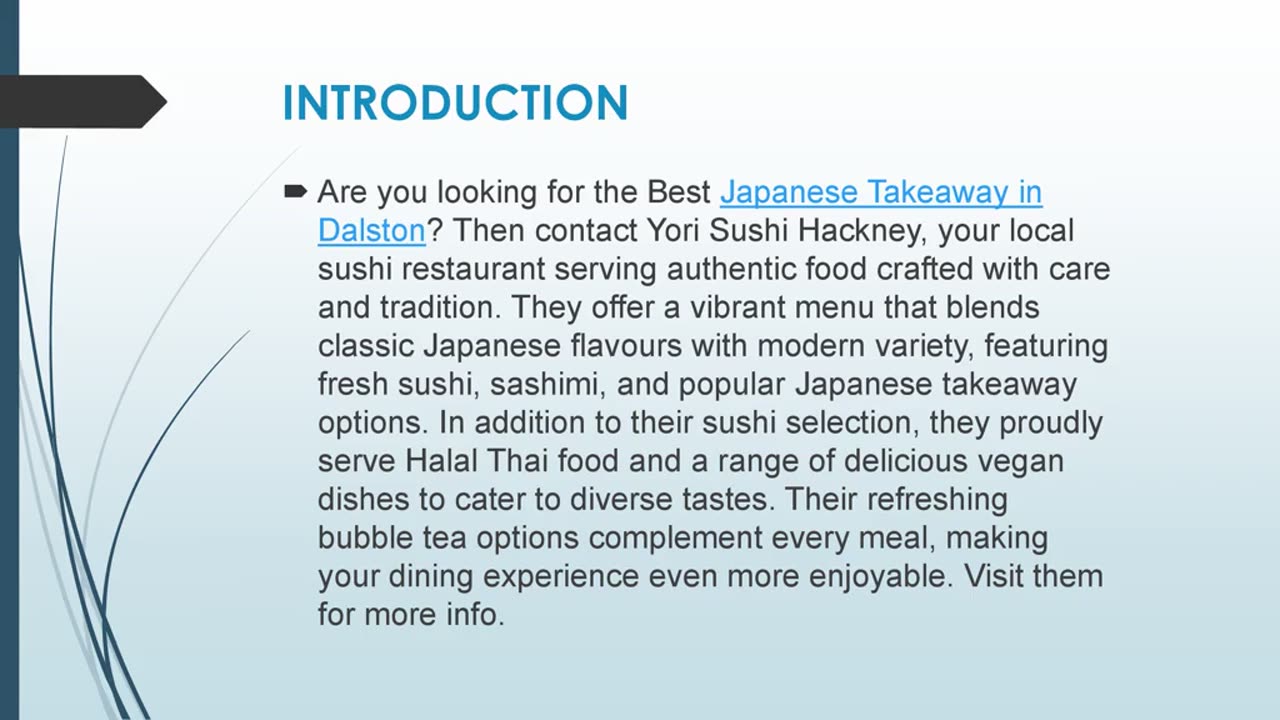 Best Japanese Takeaway in Dalston