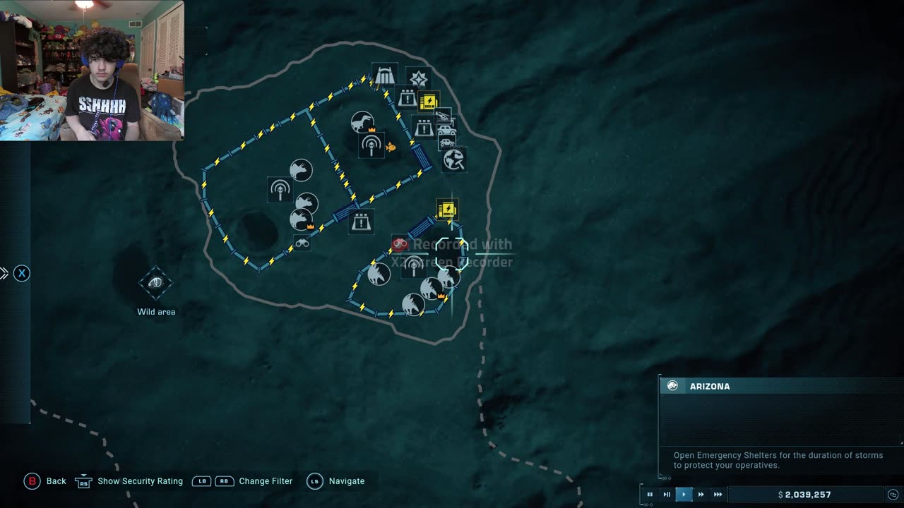 Carson gaming play Jurassic world evolution 2