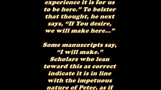 Matthew 17:4 - Daily Bible Verse Commentary