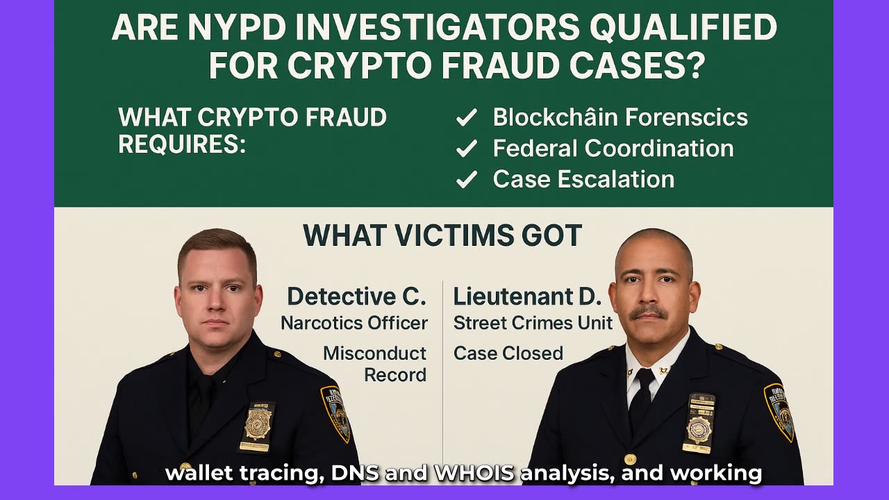 Part 46: Are NYPD Investigators Qualified for Crypto Fraud Cases?