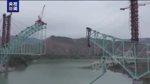 In China, a cable snapped on a bridge being built over the Yellow River