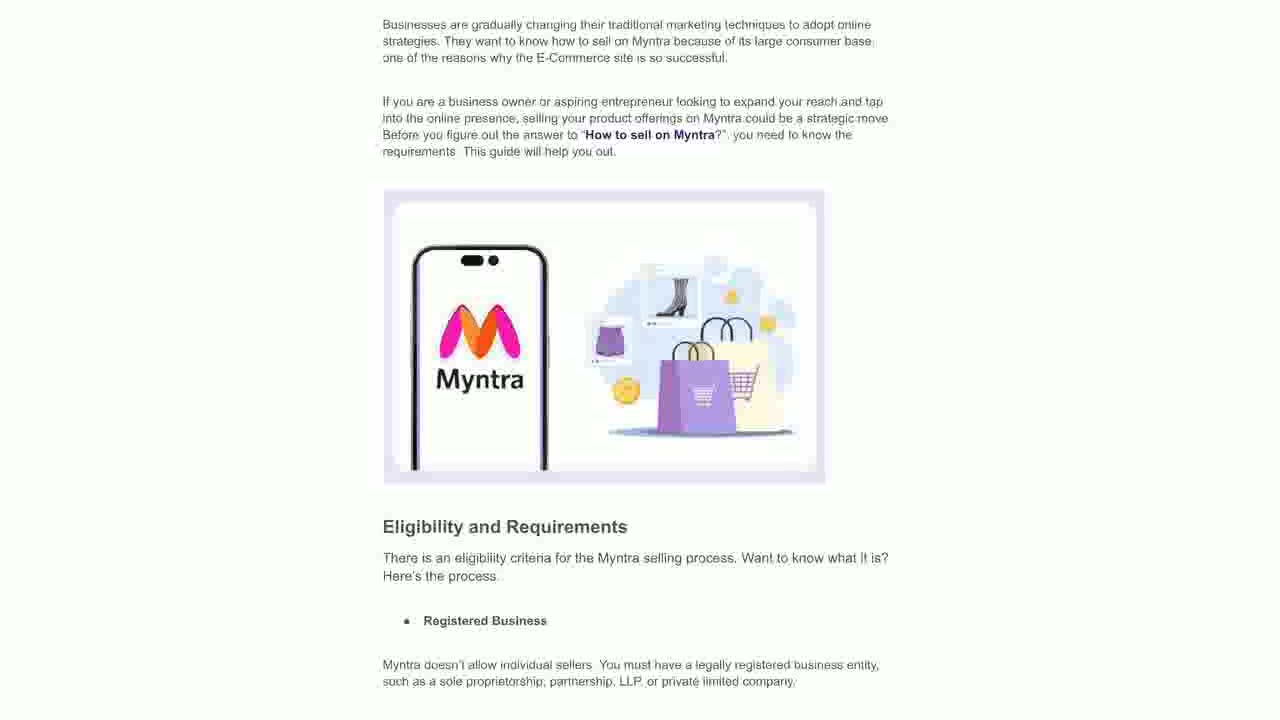 How to Sell on Myntra? Get The Latest Insights