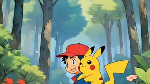 Ash and pikachu bonding