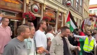 Islamists in Amsterdam go and assault Dutch people simply waiting outside of a bar.