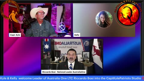 Capt Kyle & Kelly resume our biweekly Round Table w Australia Party's leader LTC Riccardo Bosi!