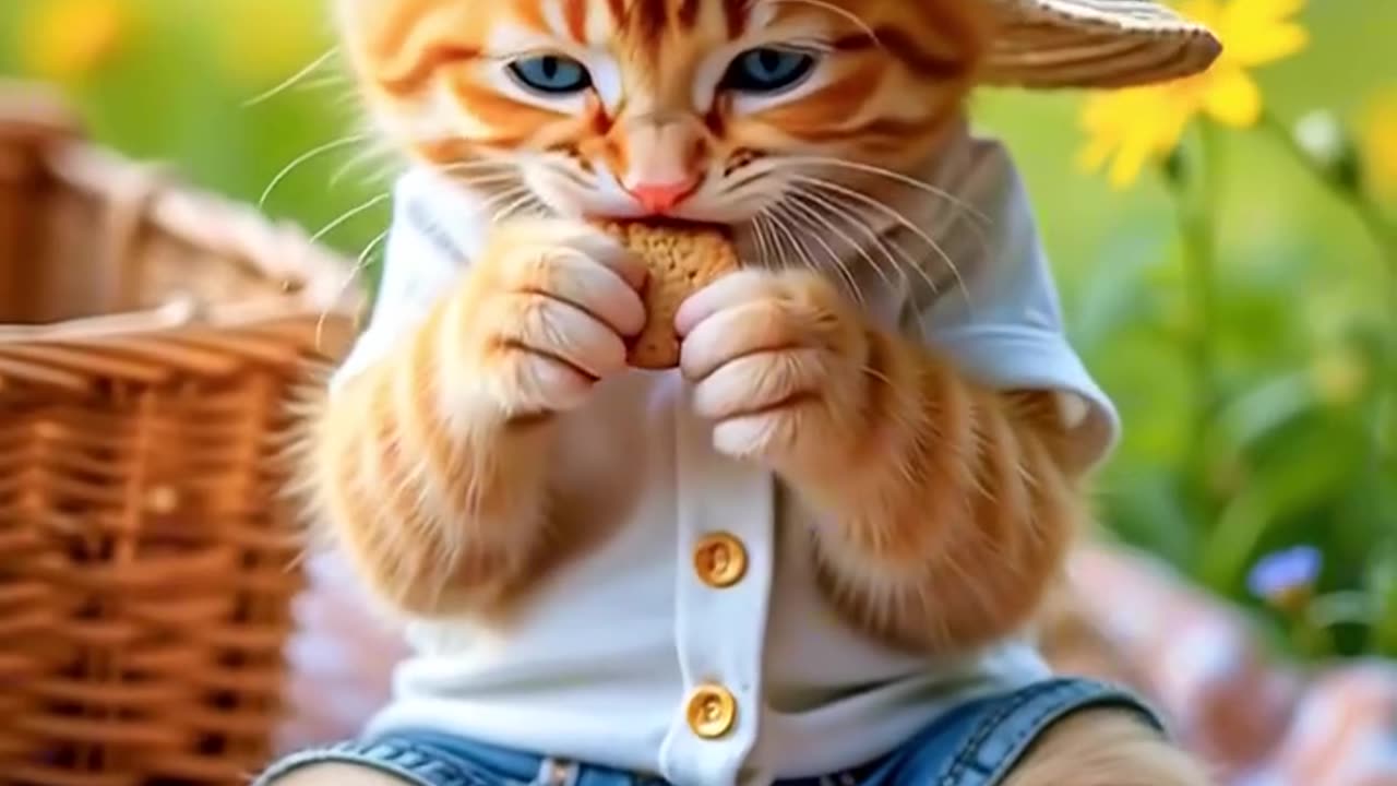 Adorable Cat, One little day, so many wonders wth natral