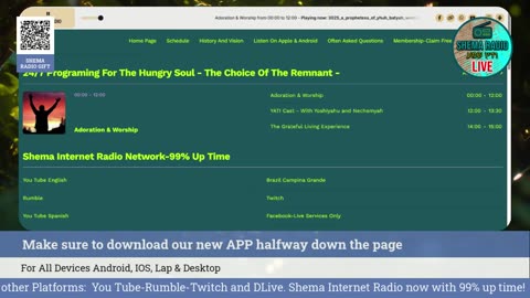 Shema Internet Radio Live Daily Stream