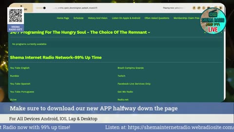Shema Internet Radio Live Daily Stream