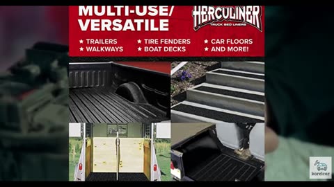 HERCULINER HCL1B8 Roll-on Bed Liner Kit,Black, 1 Gal.