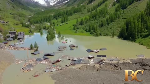 A Swiss village is buried after a glacier collapses in the Alps