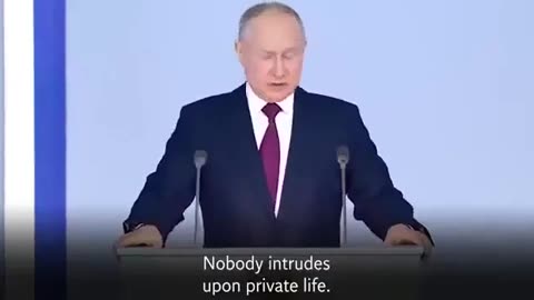Vladimir Putin: "Look at what the West is doing with their own people."