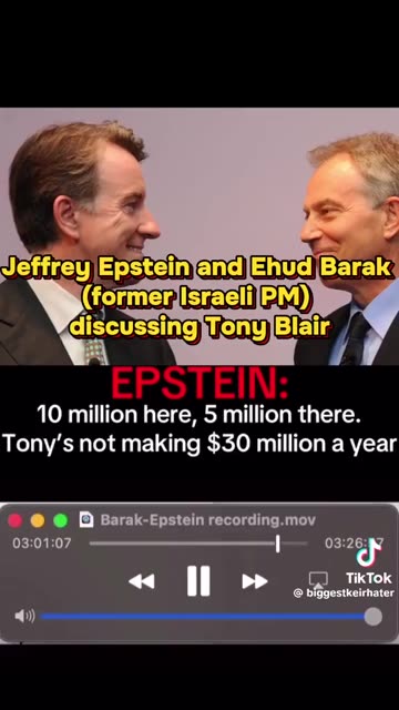 Epstein Files:- “Tony (Blair) has gone funny”