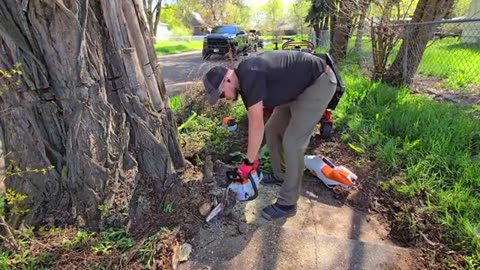 I Felt Like An ARCHEOLOGIST Digging Up This BURIED Sidewalk (Neighbors SHOCKED)_part4