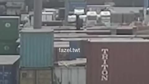 آتش سوزی بندر رجایی