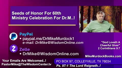 Re-Air: Wisdom World LIVE With Mike Murdock..!!!