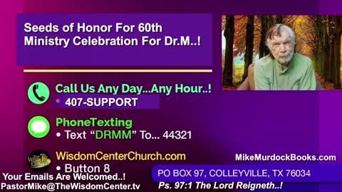 Re-Air: Wisdom World LIVE With Mike Murdock..!!!