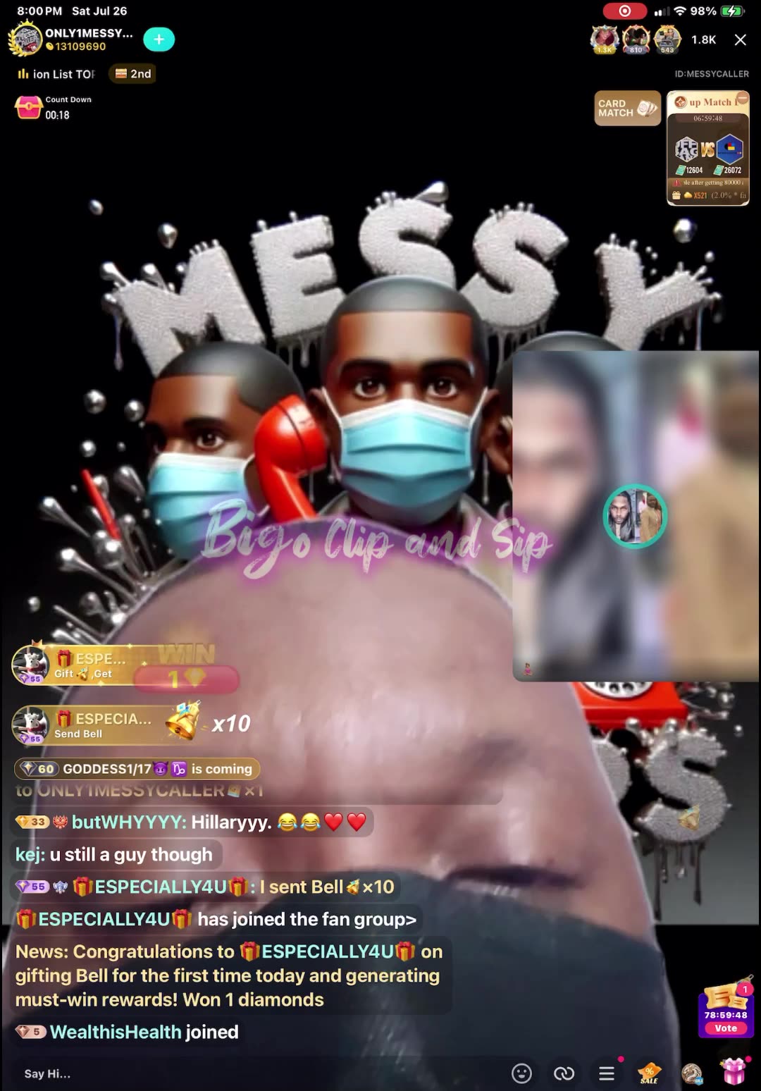 MessyCaller speaks on ChinaRed situation-MadamLo joins after surgery 7/26/25 #bigoclipandsip