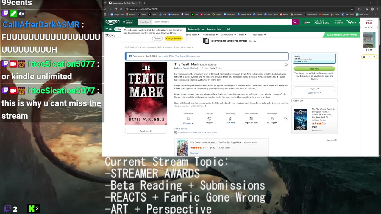 STREAMER AWARDS | Beta Reading + REACTS + Commentary + Writing: FanFix Gone Wrong | Drawing: Perspective | New CreepyPasta Video!