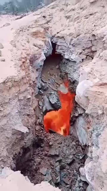 In Turkey there is a mountain that burns by itself.