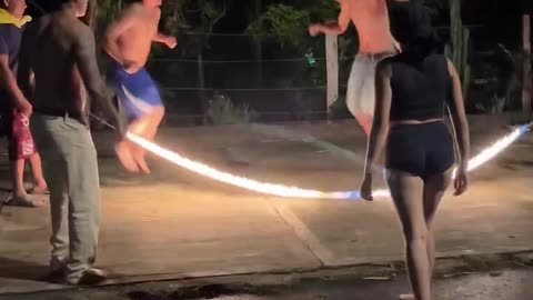 Flaming Jump Rope Fails