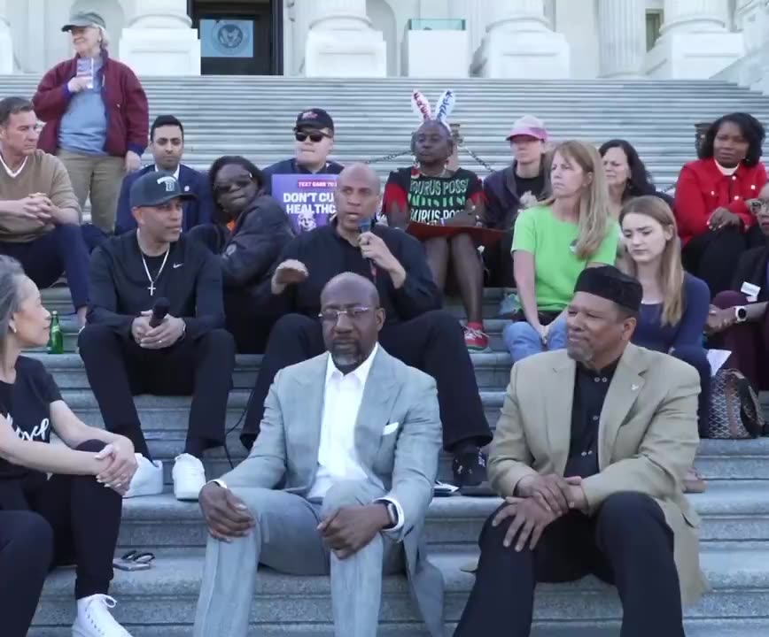 Dems have now been sitting on the steps of the Capitol for 10 hours straight