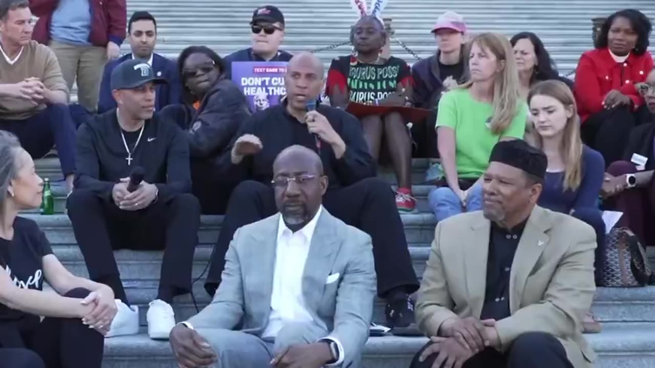 Dems have now been sitting on the steps of the Capitol for 10 hours straight