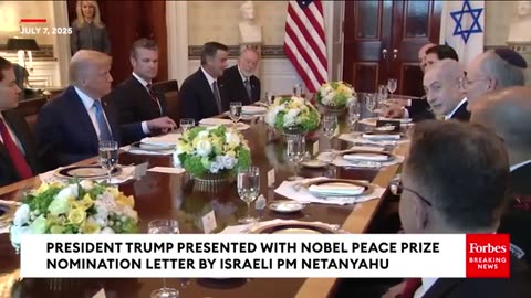 BREAKING: Trump Gets Surprise From Netanyahu When Presented With Nobel Peace Prize Nomination Letter