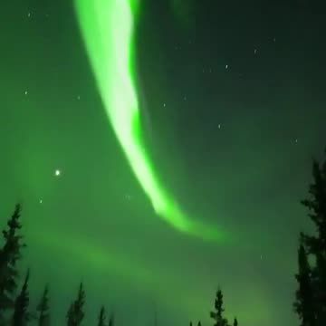 An Alaskan man has shared the aurora borealis view from his cabin