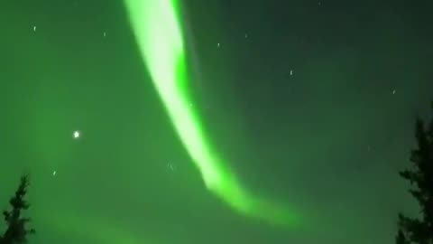 An Alaskan man has shared the aurora borealis view from his cabin