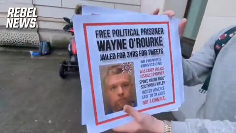A man at the Tommy Robinson trial speaks about the arrest of Lucy Connolly