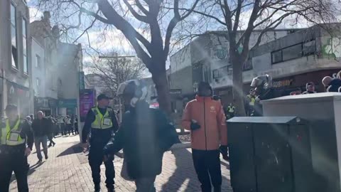 Now a standoff with Mass Deportation protesters and Counter Protesters