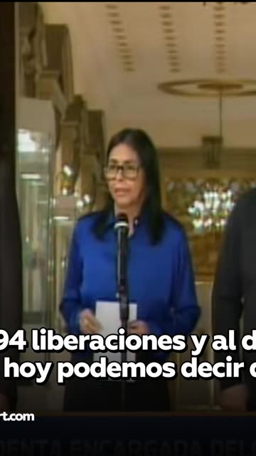 Delcy Rodríguez sobre las 400 excarcelaciones en Venezuela