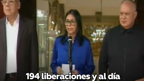Delcy Rodríguez sobre las 400 excarcelaciones en Venezuela