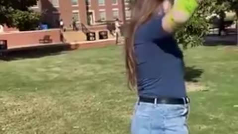 student TRASHED a YAF student table at Oklahoma State University