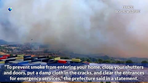 Terrible incendie en France, évacuation à Marseille, toute la ville est en fumée