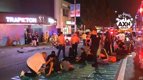 Vehicle plows into crowd in Los Angeles, injuring more than 20 people
