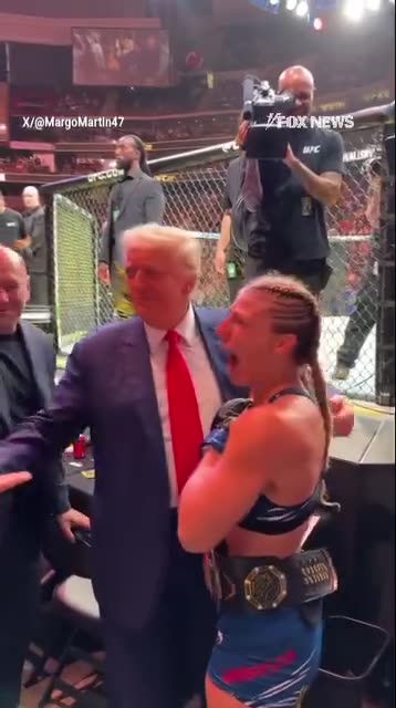 Donald J. Trump steals the show at UFC 316, drawing roaring applause from the crowd.