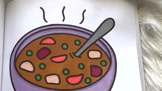 Satisfying Food Coloring Book ASMR 🎨 | Relaxing Timelapse Art | Color Your Cravings! 🍩🍔🍕